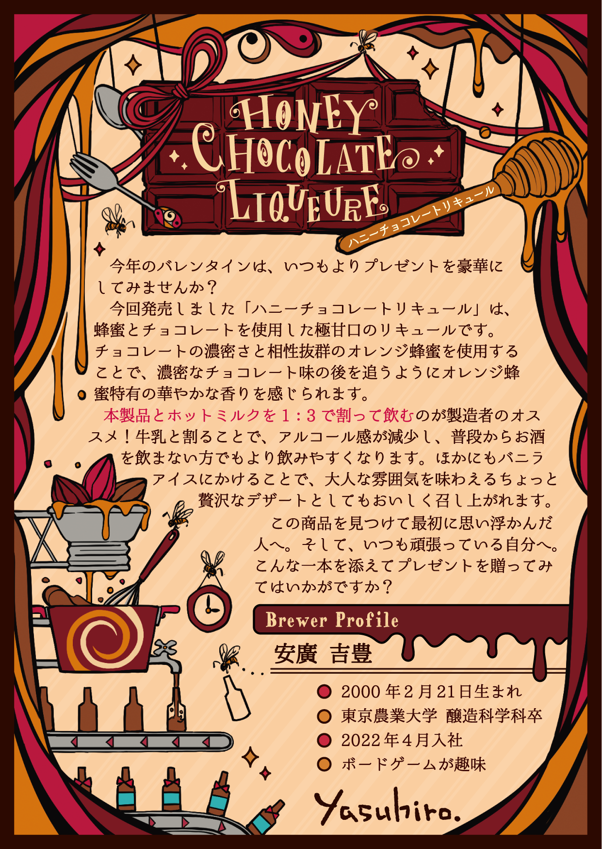 【プロトタイプ】ハニーチョコレートリキュール